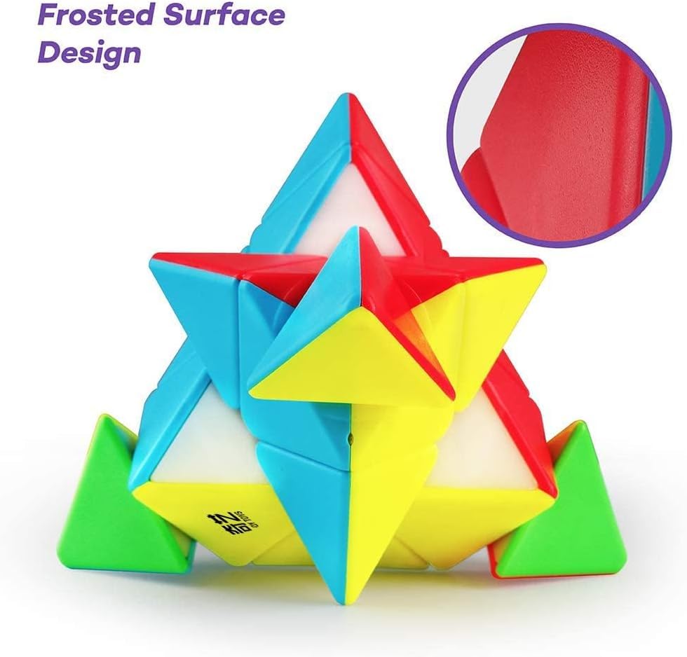 QiYi QiMing S2 Pyraminx Speed Cube – Premium Stickerless Triangle Cube