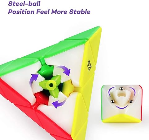 QY 3x3 Stickerless Pyramid Cube