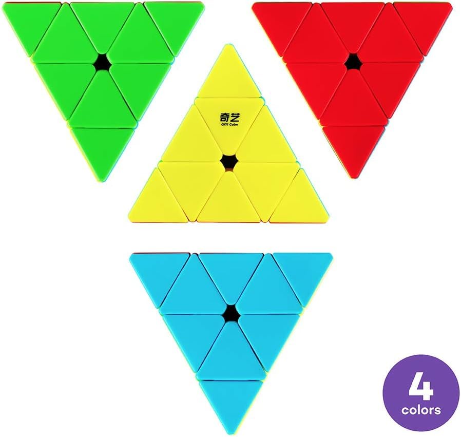 QiYi QiMing S2 Pyraminx Speed Cube – Premium Stickerless Triangle Cube