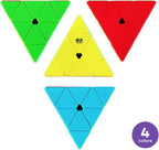 QiYi QiMing S2 Pyraminx Speed Cube – Premium Stickerless Triangle Cube