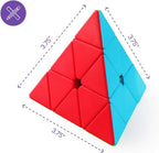 QiYi QiMing S2 Pyraminx Speed Cube – Premium Stickerless Triangle Cube