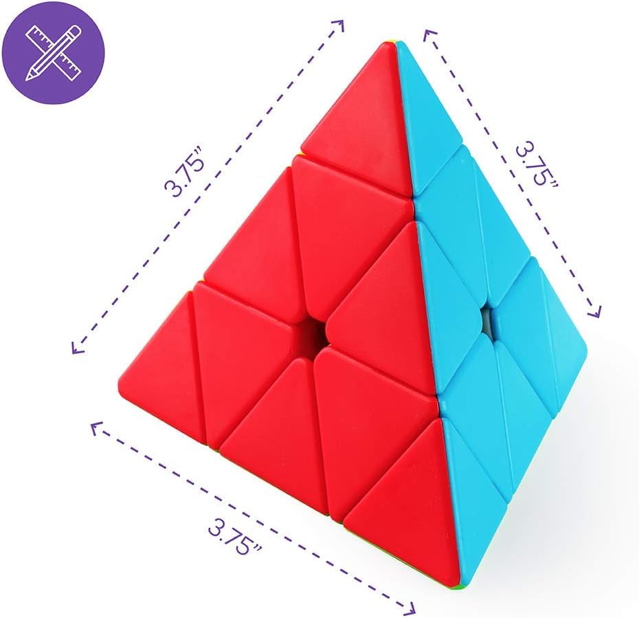 QiYi QiMing S2 Pyraminx Speed Cube – Premium Stickerless Triangle Cube
