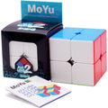 MoYu MeiLong 2x2 Speed Cube – Fast Turning & Smooth Stickerless Brain Teaser Puzzle