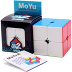 MoYu MeiLong 2x2 Speed Cube – Fast Turning & Smooth Stickerless Brain Teaser Puzzle