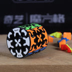 QiYi Original Gear Cylinder Speed Cube – Smooth Mechanical 3D Puzzle Toy for Kids & Adults
