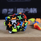 QiYi Original Gear Cylinder Speed Cube – Smooth Mechanical 3D Puzzle Toy for Kids & Adults